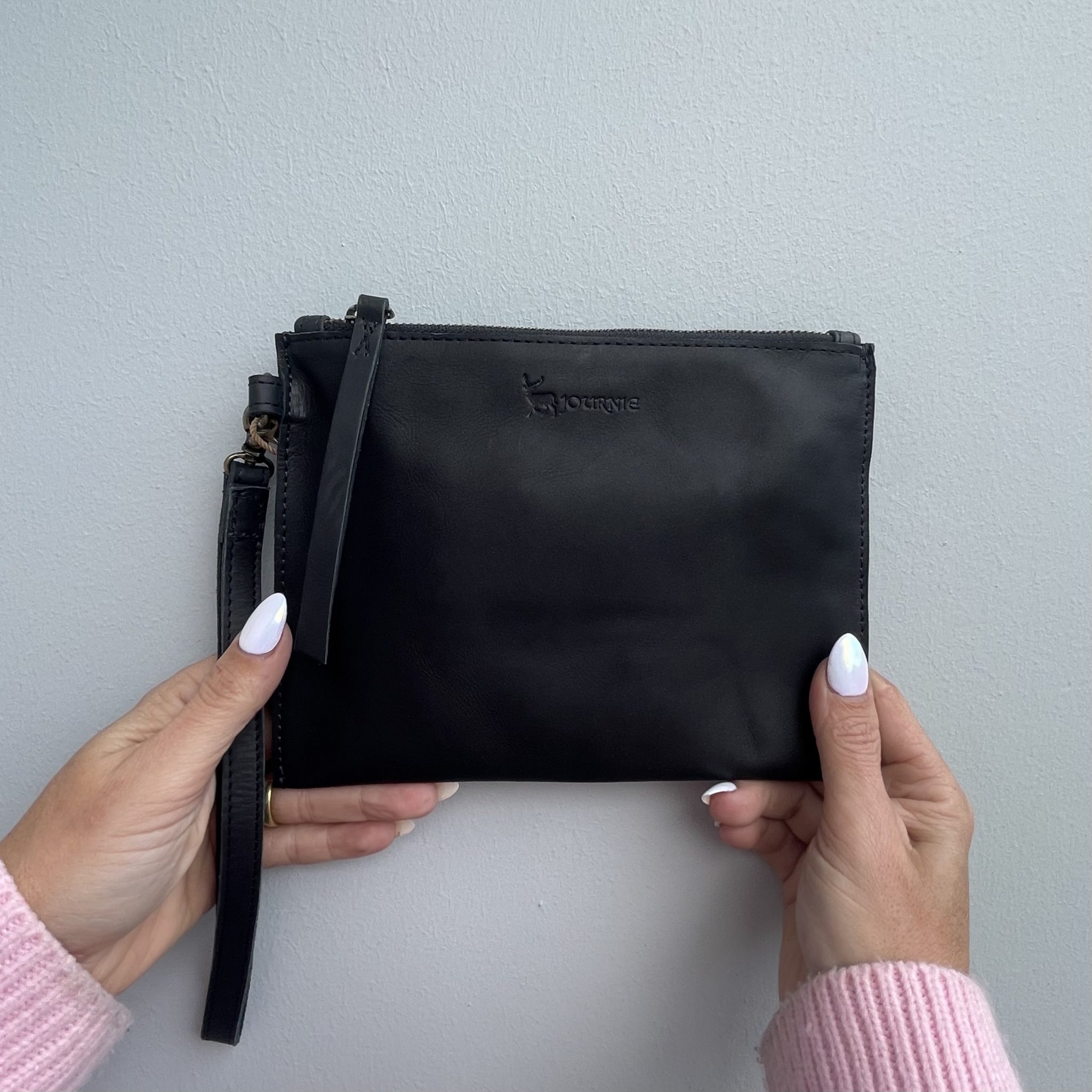Black Leather Pouch • Kindred Boutique