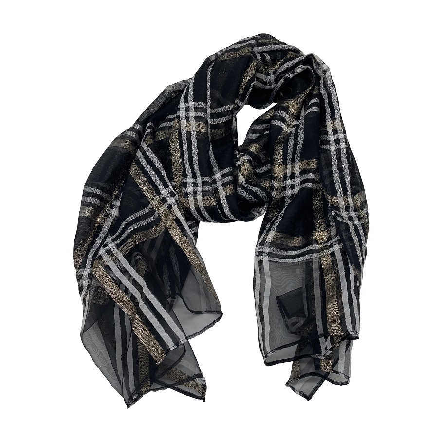 Metallic Check Scarf • Kindred Boutique